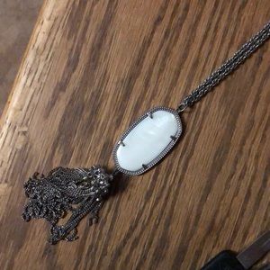 Kendra Scott White Tassel Necklace (30 in chain)